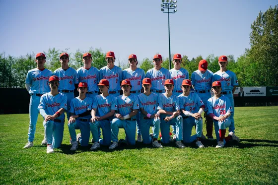 The Abbotsford Cardinals gather for a team photo.